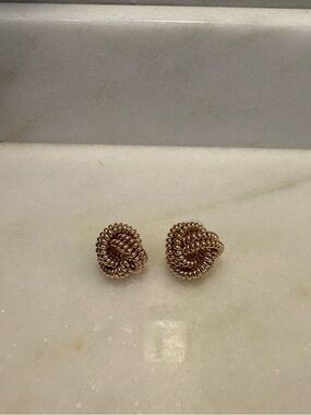 House of Harlow Gold Knot Stud Earrings